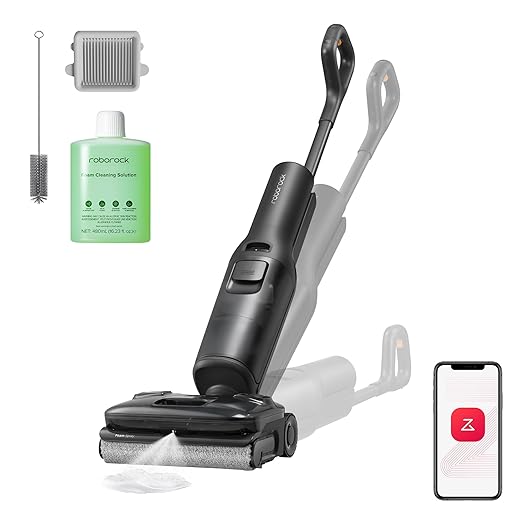 roborock F25 ACE Pro Foam Wet Dry Vacuum Cleaner Cordless Vacuum Mop 25000Pa Foam Spray Mop 203°F Self-Cleaning Hard Floor Cleaner Machine for Tile Hardwood Floor Gentle Cleaning 180° Lie Flat