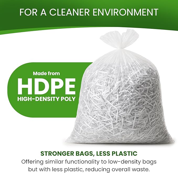 Betta 40-45 Gallon Clear High-Density Trash Bags 250 Count Box (40x48-inch) Commercial Medium-Duty Garbage Can Liners