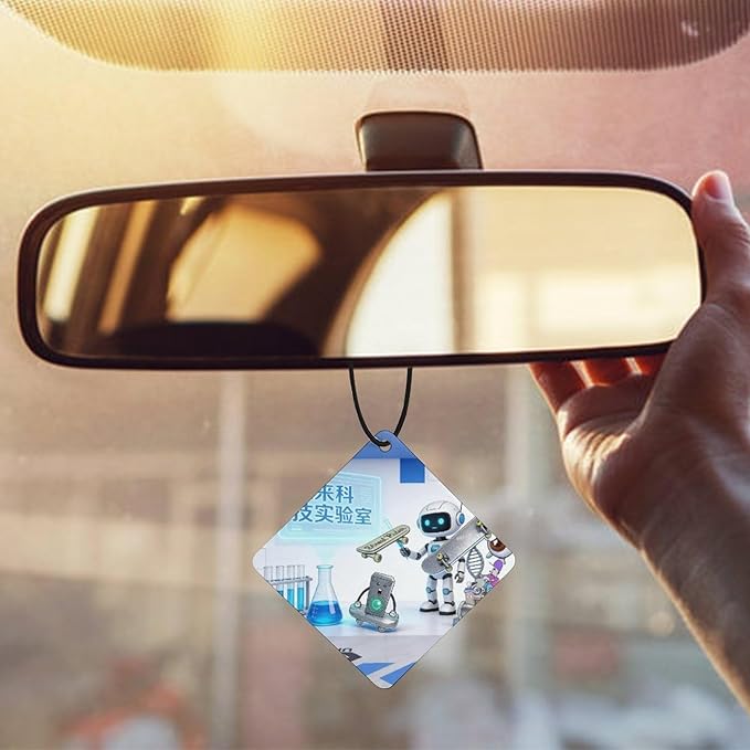 5PCS Car Air Freshener Hanging Personalized Double Sided Steampunk Puppy Car Fresheners Long Lasting New Cars Scents Cute Automotive Freshies for Closets Drawers (tea)
