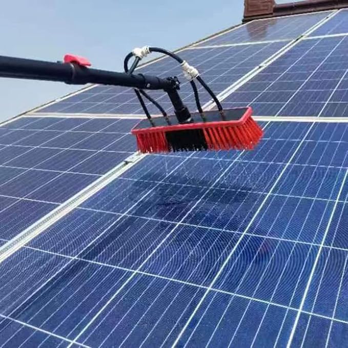 photovoltaic Cleaner Window Cleaning Pole Water Fed Pole Kit Water Fed Cleaning System 3-in-1 Aluminum Outdoor Window Cleaner Cleaning Tool for Window Glass Solar Panel6m
