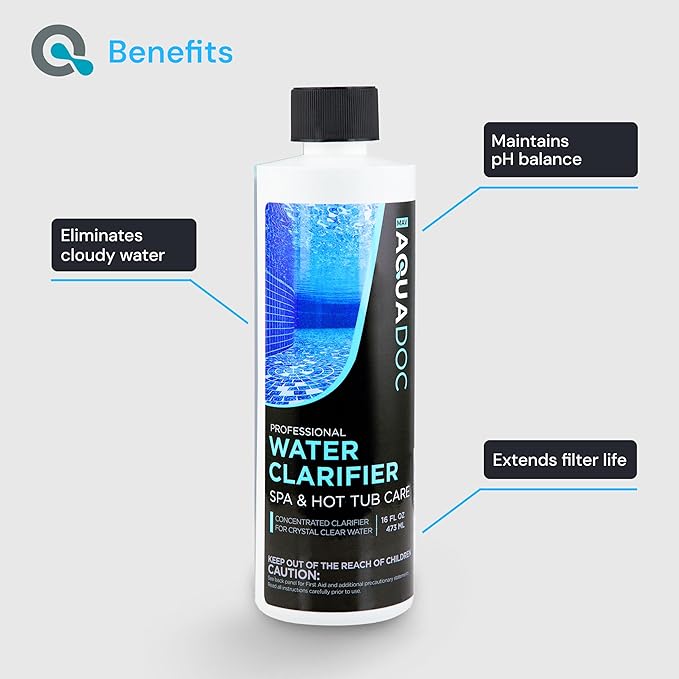 AquaDoc Spa Clarifier &amp Spa Defoamer Hot Tub Chemical Kit - Includes 16oz Water Clarifier &amp 16oz Anti-Foam for Hot Tubs