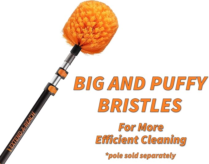 4-13 ft Cobweb Duster with Extension Pole // 20 Foot High Reach Spider Web Cleaner Cobweb Brush for Outdoor &amp Indoor Web Cleaning // Lightweight &amp Sturdy Telescopic Pole // The Ultimate Dustin