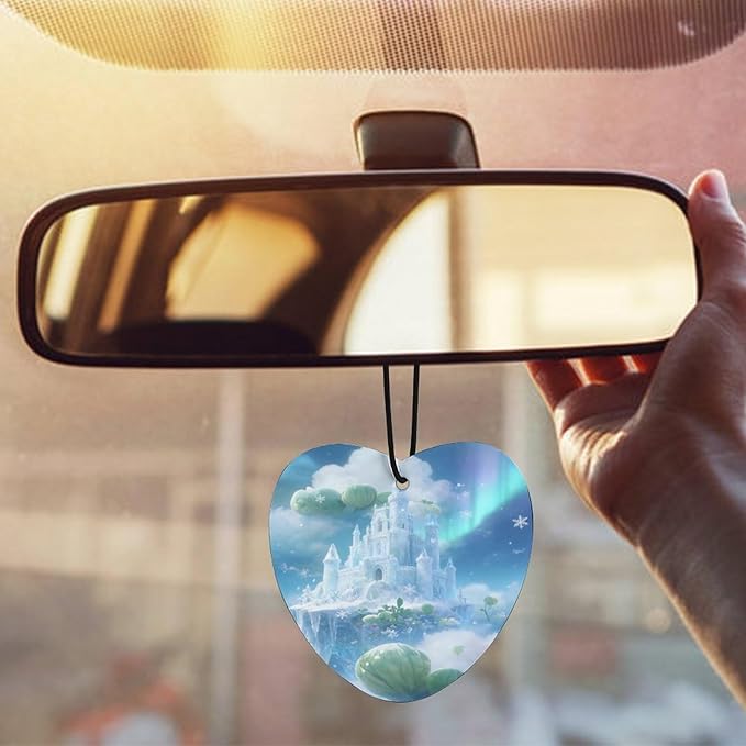 5PCS Car Air Freshener Hanging Personalized Double Sided Snowflakes Car Fresheners Long Lasting New Cars Scents Cute Automotive Freshies for Closets Drawers (tea)