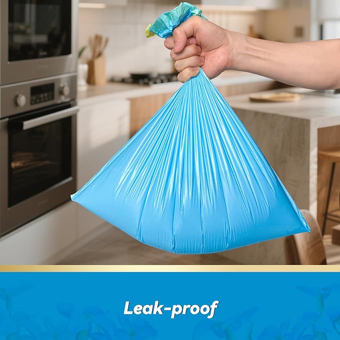 300 Count 15 Micron Extra Thick 4 Gallon Drawstring Small Trash Bags Sturdy &amp Tear-Resistant Small Garbage Bags for Bathroom Office Bedroom &amp Kitchen