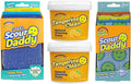 Scrub Daddy Deep Clean Kit - Scour Daddy Scour Pads (3ct) Steel Scrubbing Sponges (2ct) &amp Tangerine Multi Surface Cleaner (2ct) - Kitchen + Household Cleaning Supplies Pack (7 Pieces Total)