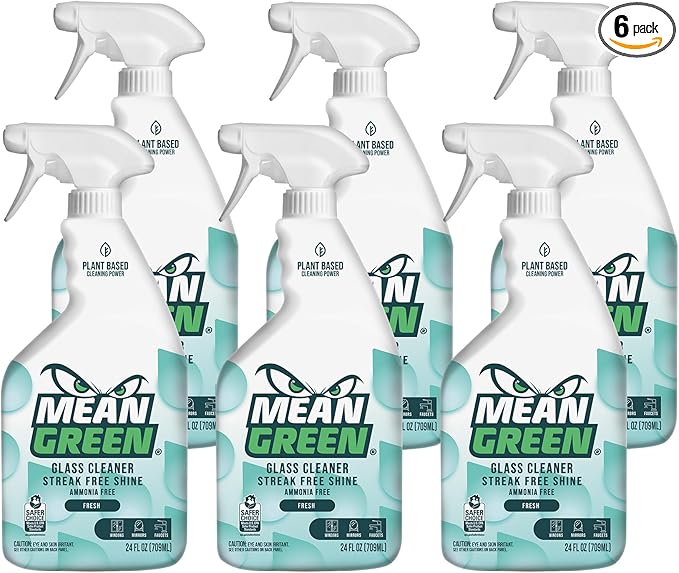 Mean Green Non-Concentrated Ready-to-Use Glass Cleaner Fresh Scent 24 Ounce 6 Pack