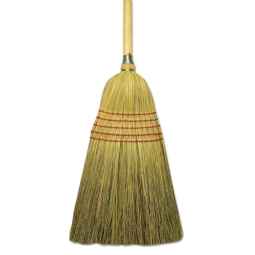 Boardwalk Corn/Fiber Brooms Corn/Yucca Bristles 53.5 Overall Length Natural 6/Carton