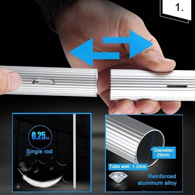 Cleaner Window Cleaning Pole 5-12m Window Cleaning PoleWater Fed Telescopic BrushExtendable Cleaner Conservatory Roof (50cm Brush Head 12m Rod)