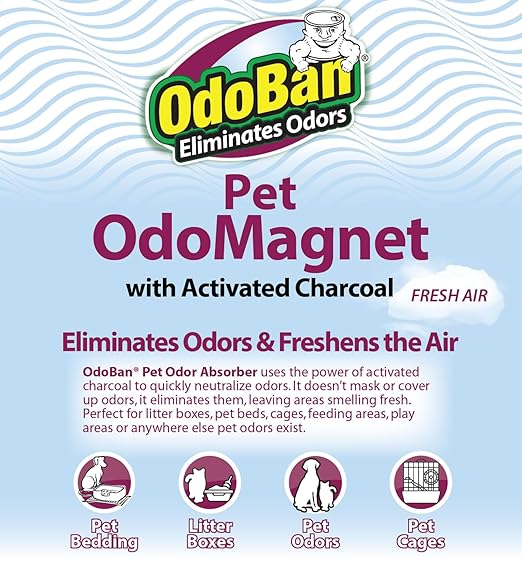 OdoBan OdoMagnet Pet Odor Eliminator with Activated Charcoal 14 Ounce 9-Pack Fresh Air Scent