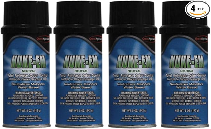 Quest 3220 NUKE 'EM Water-Based Total Release Odor Control (4 Pack)