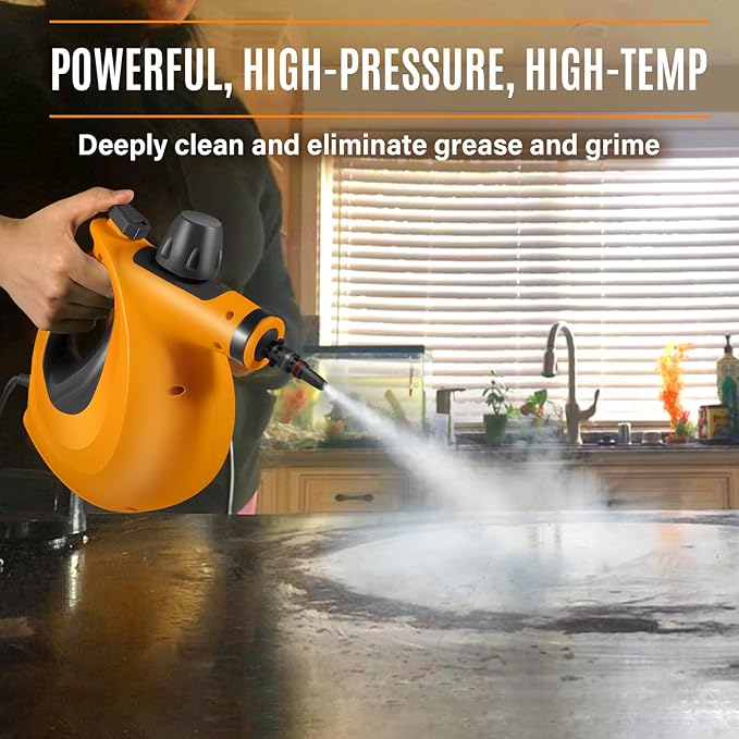 Powerful Handheld Steam Cleaner with 11pcs Attachments for All Surface Cleaning Chemical Free Steam Cleaner for Home Steamer for Cleaning Bathrooms Kitchens Tile Grout Windows Shower CouchCar