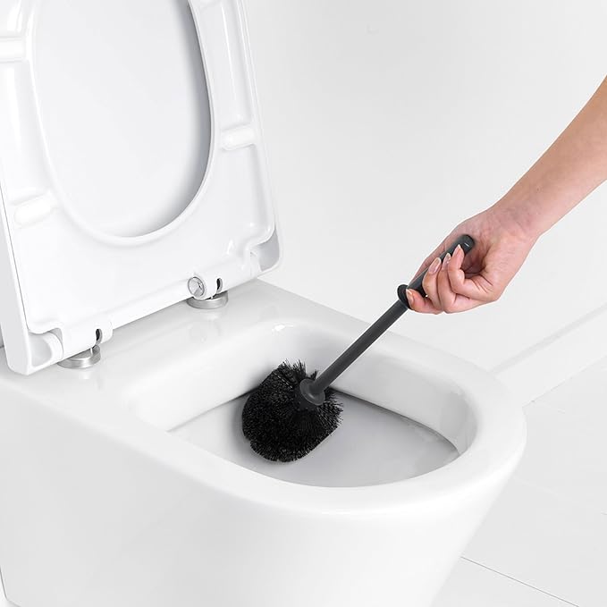 Brabantia 414640 Toilet Brush and Holder - Brilliant Steel Steel/Black