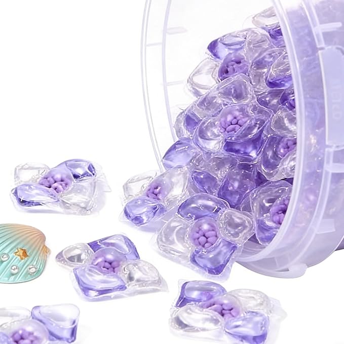 Clothes Soap Pods - 100 Count Scented Laundry Detergent Pods for Washing Machines | Concentrated Cleaning Agent with Stain Removal Fabric Softener &amp Color Protection for Towels Pants Sweaters