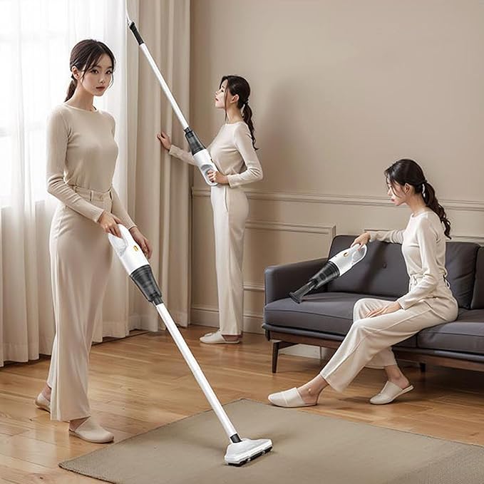 Cordless Vacuum Cleaner 3 in 1 USB Rechargeable Deep Cleaning Mops for Floor Cleaning 9pcs Tools Stick Vacuum for Carpet Hard Floor Pet Hair