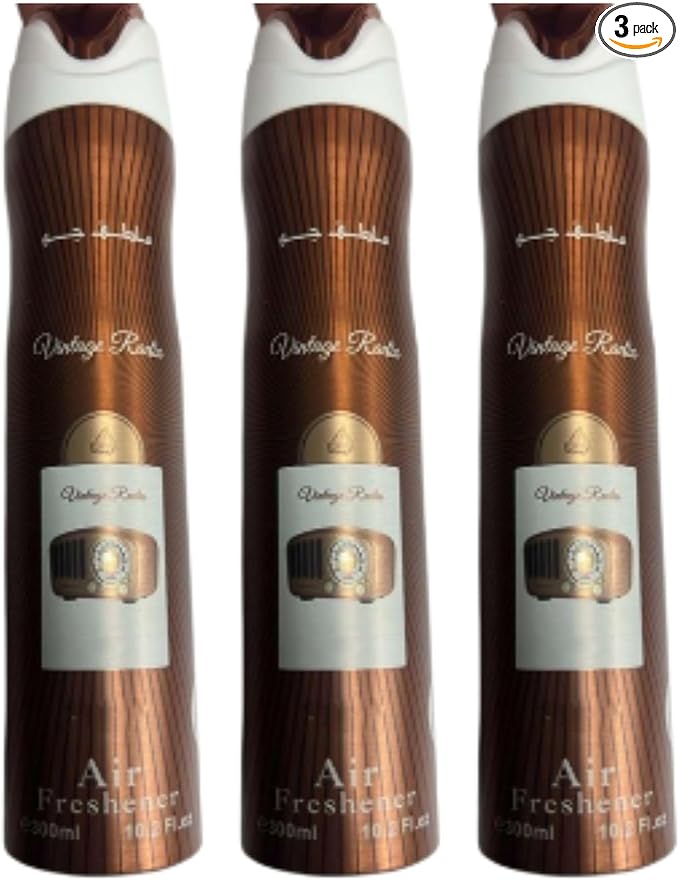 Vintage Radio Air Freshener Spray 300ml | Pack of 3 | Long-Lasting Room Home &amp Car Freshener