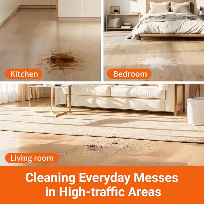 Floor Cleaner Compatible with Tineco Cleaning Solution Suitable with All Robotic Vacuum Mop and Cordless Wet/Dry Vacuum Mop Cleaner Multi-Surface Deodorizing &amp Cleaning Solution (1 L Orange)