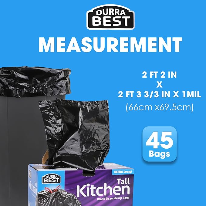 Drawstring trash bags Ultimate Mix Pack - 13 Gal (90ct) 18 Gal (36ct) 30 Gal (28ct)
