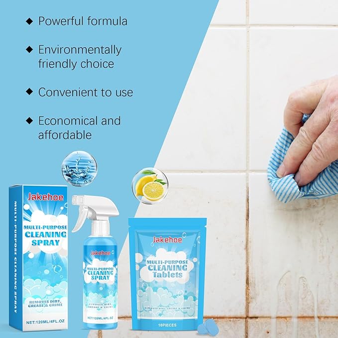 Multi-Purpose Cleaning Tablets For Home Bathroom Wall Grease &amp Water Stains - Deep Cleaning Easy To Use(3PCS)