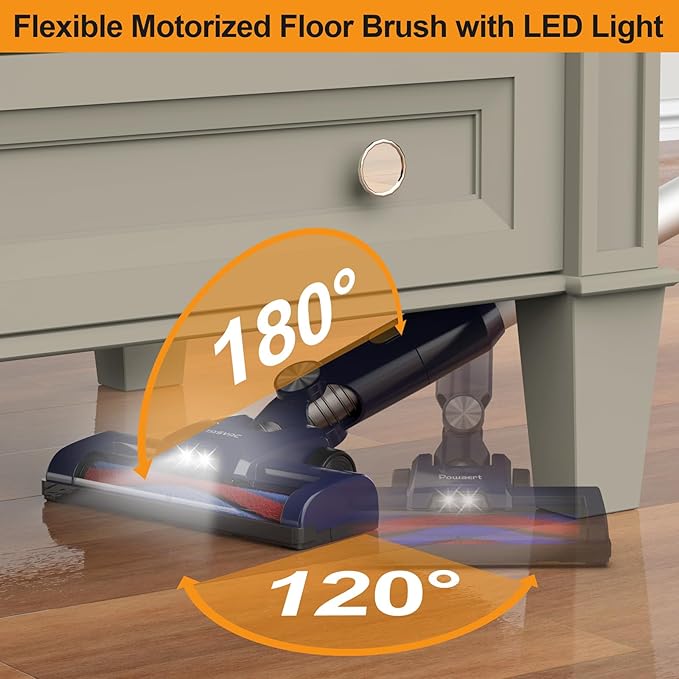 N7S Cordless Vacuum Cleaner 6-in-1 Multifunction Cordless Vacuum 210W Powerful Vacuum Cleaner 6 Cell 2200mAh Stick Vacuum Cordless Rechargeable for Home (Indigo)