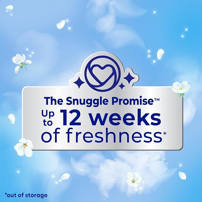 Snuggle In Wash Scent Booster 21 Oz Pack of 4 Blue Sparkle Laundry Beads for Long-Lasting Freshness Fragrance Enhancer for Clothes Bedding &amp Activewear HE Safe