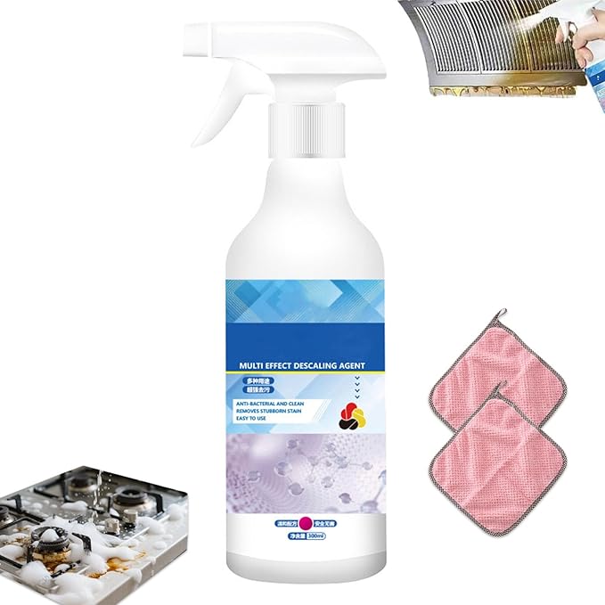 Multi-effect Degreasing &amp Stain Removal Agent All-Purpose Oil Stain Cleaner Kitchen Oil Remover Degreaser Spray Heavy-Duty Kitchen Oil Stain Spray Degreaser for Stoves and Ovens (1PCS)