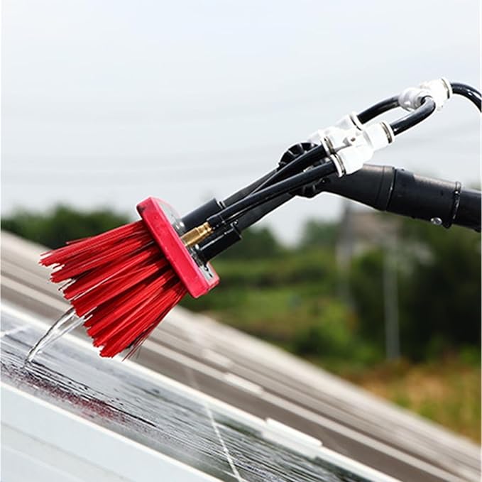 Solar Panel Cleaning Brush Solar Panel Brush Outdoor Telescopic High Reach Window Cleaning Pole Retractable Tool Suitable For RoofWater Fed Pole