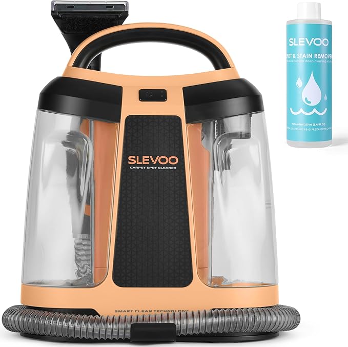 Carpet Cleaner Machine 11Kpa Strong Suction New 450W Powerful Motor Portable Upholstery Cleaner with Spot Cleaner Stain Remover for Pet Accident Rugs Carpet and Upholstery Orange
