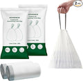 SONGMICS Trash Bags for 8-Gallon (30 L) Trash Cans Drawstring Kitchen Garbage Bags Pre-Separated Liner Code 30A 2 Rolls 90 Count White UKRB30A02