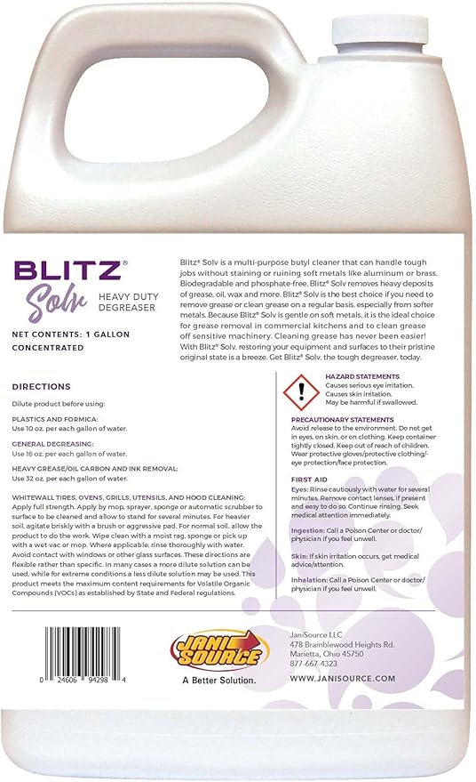 BlitzSolv Heavy Duty All Purpose Cleaner Degreaser Concentrate - 1 Gallon