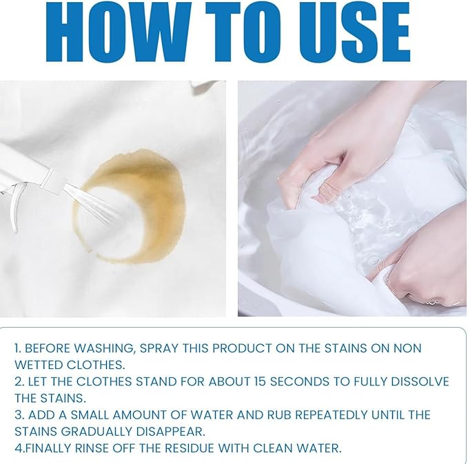 Clothing Emulsifier Stain Remover300ml Non Ionic Emulsifier Clothing CleanerPowerful Clean Shop Clothings Emulsifiersfor Grease Oil Food On Clothes And Shoes (2p'c's)
