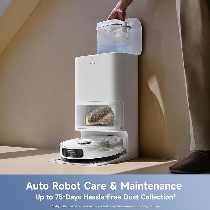 Mova E40 Ultra Robot Vacuum and Mop 19000Pa Suction Extenable &amp Liftable Mop All-in-One Station Auto-Empty Auto Washing &amp Hot Air Drying 360°Obstacle Avoidance App &amp Voice Control
