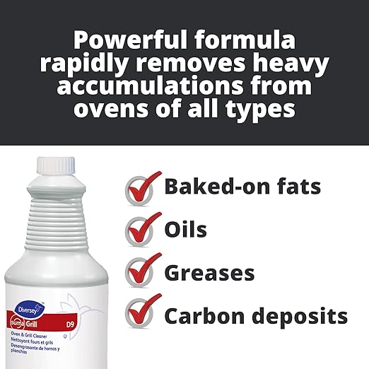 Diversey 94368241 SUMA Grill Oven &amp Grill Cleaner Heavy Duty Liquid Dissolves Fats Oils &amp Carbon Deposits Ready-to-Use Spray 32-Ounce (Pack of 6)