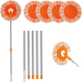 Rotatable Sunflower Household Removable High-Rise Cleaning Supplies Round Mop with Extension Pole for Wall Ceiling