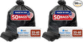 Reli. 55-60 Gallon Trash Bags Heavy Duty | 50 Bags | 50-60 Gallon | Large Black Garbage | Made in USA (Pack of 2)