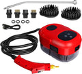 2500W Handheld Steam CleanerSteamer for Cleaning15SFast Heating High Pressure Portable Steam Cleaner (Red-(New Version))