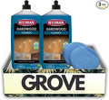 2x Weiman Professional Citrus Scent Hardwood Floor Cleaner Liquid 32 oz Bundle with Microfiber Applicator Pads – Floor Cleaner and Mop Solution for Hardwood Laminate Vinyl – Gift Set (3 Items)