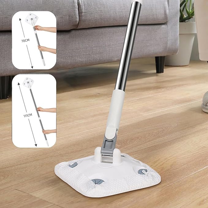 Genérico Portable Mop | Replacement Facial Towel for Cleaning Dust Cleaner for Kitchen Floors – for Kitchen Bathroom Shower Home Commercial Apartment Garage Residence
