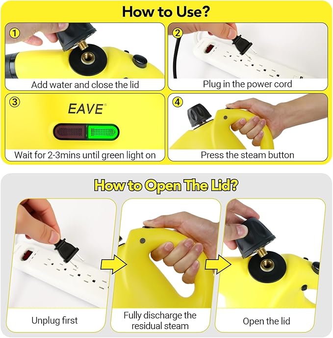 Handheld Steam Cleaner Steamer for Cleaning Portable Upholstery Steamer for Surface Cleaning Hand Steam Cleaner for Furniture Car Detailing Home Kitchen Bathroom Upholstery
