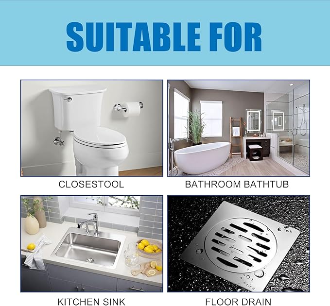 Drain Unclogging Cleaner - Pipe Dissolving Solution For Toilet Kitchen &amp Sink Clear Blockages &amp Debris Safely(20PCS)