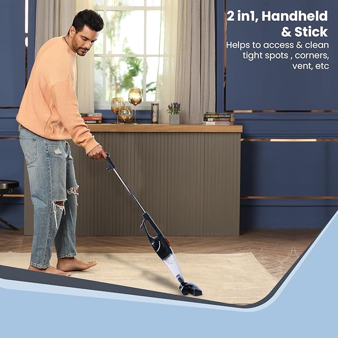 Upright Vacuum Cleaner 2-in-1 Handheld &amp Stick for Home and Office Use 800 Watts