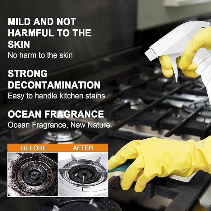 Powerful Kitchen Oil Cleaner - Remove Stubborn Grease Rust And Stains Effortlessly(2PCS)