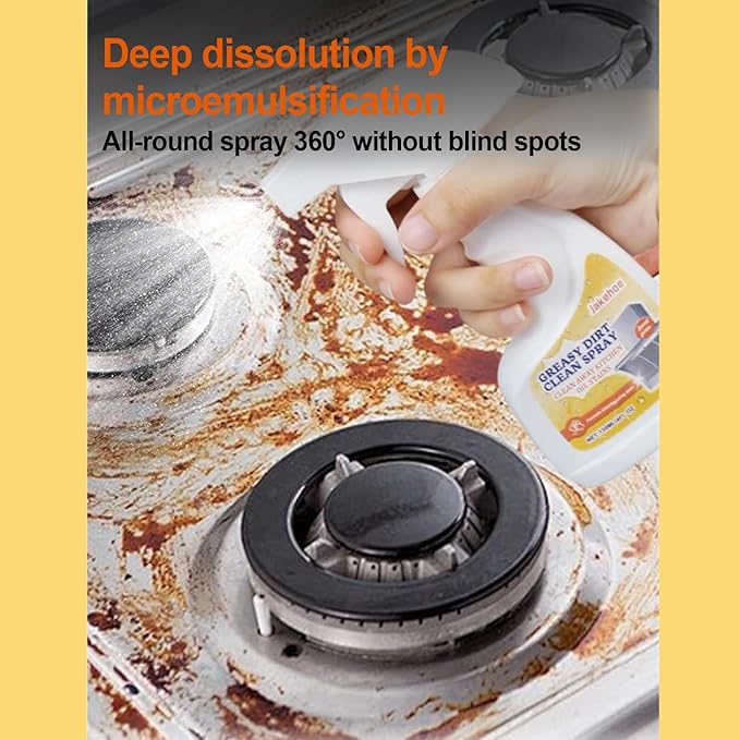 Heavy-duty kitchen degreaser - A powerful oil stain and stubborn remover for kitchen covers stoves grills and ranges suitable for home restaurant hotel and commercial use(300ml)