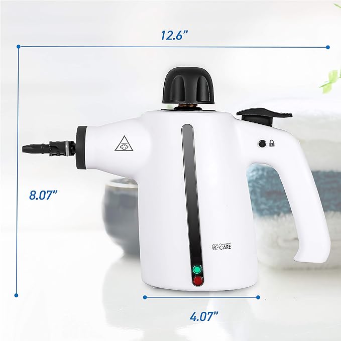 Handheld Steam Cleaner 9-Piece Accessory Set White Steamer for Cleaning Couch Cleaner Steam Cleaner Carpet and Upholstery