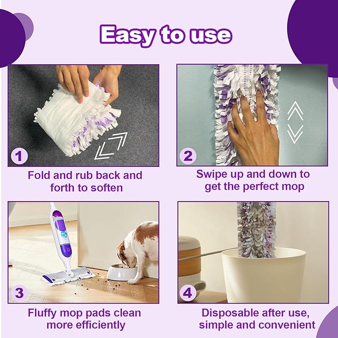 48 Pack PowerMop Refills Pads for Swiffer PowerMop Multi-Surface Mops and PowerMop Wood MopsDisposable mop Pads Replacement for Floor Cleaning.