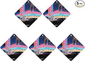 5PCS Car Air Freshener Hanging Personalized Double Sided Vintage Cars Car Fresheners Long Lasting New Cars Scents Cute Automotive Freshies for Closets Drawers (tea)