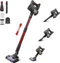 Cordless Vacuum Cleaner Powerful Brushless Motor 6-in-1 Lightweight Vacuum Cleaner Wall-Mounted with LED Display and Motor Mop Light for Pet Hair/Hardwood Floors/Cars（Gray）