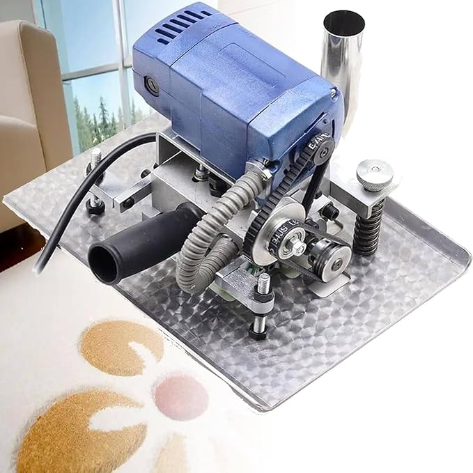 500W Portable Electric Flat Carpet Shear 15000rpm Carpet Trimmer Electric Rug Clean Shearing Machine Perfect for Making Rugs and Carpet Tufting with 3 Blade