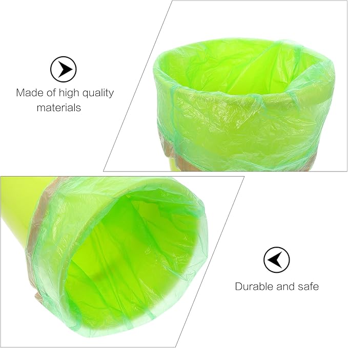 SUPVOX 10 Packs Disposable Thickened Trash Bags with Handles Plastic Waste Containers for Home Bathroom Office Rubbish Organizer