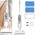 Floor Steamer Steam Cleaner Mop with 2-Speed Adjustment 2 Washable Pads15.75ft Cord 400ml Tank Electric Mop for Laminate Carpet Tile Hardwood Floors White