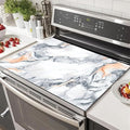 Stove Top Cover Diatomite Mat 28x20 Inch Marble Stovetop Covers Protector Heat Resistant Coffee Mat Kitchen Countertop Pad Laundry Surface Cooktop Cover Decor